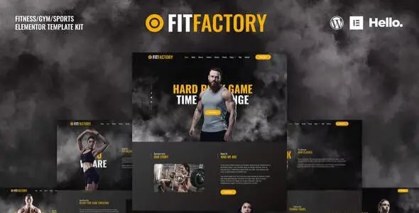 Fit Factory – Fitness Gym Elementor Template Kit